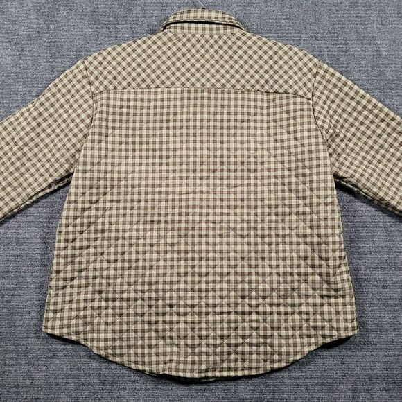 Miss Me Quilted Jacket Womens M Brown Check Snap Button Flap‎ Pockets Grunge - Picture 4 of 10